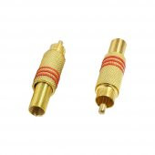 Rca Erkek Tos Jak Fiş Metal Yaylı - Kırmızı Çizgili - 2