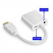 Hdmi To Vga Kablo Ps3 Ps4 Xbox Raspberry Pi Uydu Receiver Uyumlu - 3