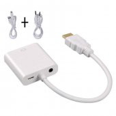 Hdmi To Vga Kablo Ps3 Ps4 Xbox Raspberry Pi Uydu Receiver Uyumlu - 4