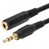 5M Aux Stereo 3.5Mm Ses Kulaklık Uzatma Kablosu Altın Uç 5 Metre - 2