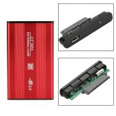 2.5 Hdd Kutusu Usb 2.0 Harici Metal Harddisk Kutusu Kırmızı thumbnail 5