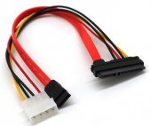 Sata To Sata Kablo 22 Pin To 7 Pin + 4 Pin Molex Power Kablo thumbnail 6