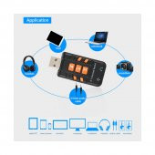 Wozlo 8.1 USB Virtual Sound 3D Ses Kartı - Usb Harici Ses Kartı Chipli - 4