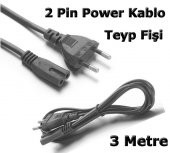 Teyp Fişi Notebook Adaptör Power Güç Kablosu 3M Teyb Radio Kablo - 6