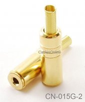 3.5Mm Stereo Dişi Uzatma Jak Jack Metal Konnektör Altın - 1 Adet - 1