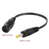 5.5 2.1Mm To 4.0 1.7Mm Soket Çevirici Power Adaptör Kablosu thumbnail 1