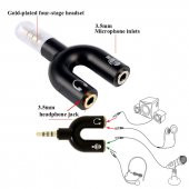 Kulaklık Mikrofon Birleştirici Adaptör 3.5Mm Ayırıcı Aparat - 2