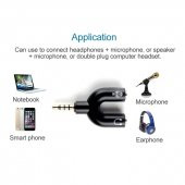 Kulaklık Mikrofon Birleştirici Adaptör 3.5Mm Ayırıcı Aparat - 5