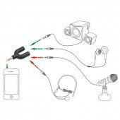 Kulaklık Mikrofon Birleştirici Adaptör 3.5Mm Ayırıcı Aparat - 6