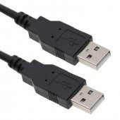 3 Metre Usb Erkek Erkek Kablo - Usb 2.0 Siyah Iki Ucu Erkek Kablo - 1