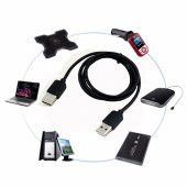 3 Metre Usb Erkek Erkek Kablo - Usb 2.0 Siyah Iki Ucu Erkek Kablo - 3