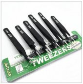 Esd Hassas Elektronik Cımbız Seti Antistatik Çelik Tweezer Set - 2