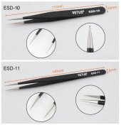 Esd Hassas Elektronik Cımbız Seti Antistatik Çelik Tweezer Set - 6