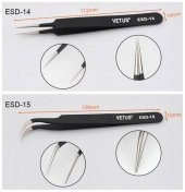 Esd Hassas Elektronik Cımbız Seti Antistatik Çelik Tweezer Set - 7
