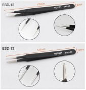 Esd Hassas Elektronik Cımbız Seti Antistatik Çelik Tweezer Set - 8