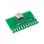 Koodmax-Usb Type-C Usb 3.1 Type C Dişi Adaptör Konnektör-40*25Mm-24 Pin - 1