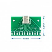 Koodmax-Usb Type-C Usb 3.1 Type C Dişi Adaptör Konnektör-40*25Mm-24 Pin - 2