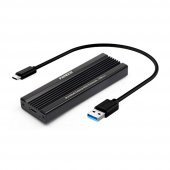 Fideco USB 3.1 Gen2 Type-C to M.2 PCIe NVMe SSD Harddisk Kutusu Siyah - 1