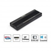 Fideco USB 3.1 Gen2 Type-C to M.2 PCIe NVMe SSD Harddisk Kutusu Siyah - 3