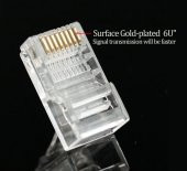 Ez Rj45 Cat5/Cat6 Yeni Nesil Delikli Konnektör - 100 Adet thumbnail 4