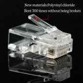 Ez Rj45 Cat5/Cat6 Yeni Nesil Delikli Konnektör - 100 Adet thumbnail 8