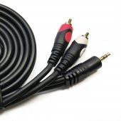 5M Stereo To 2 Rca Ses Video Sinyal Kablosu - 3.5Mm Stereo - 4