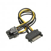 Sata To 6+2 Pin 8 Pin Ekran Kartı Power Çevirici Kablo Bakır 20Cm thumbnail 7