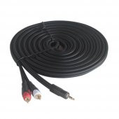 10M Stereo To 2 Rca Ses Kablosu - Özel Bakır Seri - 10 Metre thumbnail 5