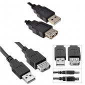 0.5M Usb Uzatma Kablosu Dişi Erkek Kısa Usb 2.0 Kablo - 50Cm thumbnail 3