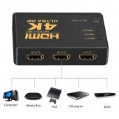 3 Port Hdmi Switch - 4K - Kumandalı - Ultra Hd - Versiyon:2020 - 3