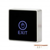 Bas Aç Dokunmatik Çıkış Butonu Exıt Mavi Led Sıva Üstü 86*86Mm thumbnail 1