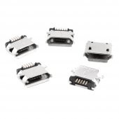 Koodmax-Micro Mikro Usb 5 Pin B Tipi Dişi Şase Konnektör Lehim Tipi 10Lu thumbnail 1
