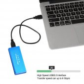 M.2 Ngff To Usb 3.0 Ssd Sata Hdd Harddisk Kutusu - Aliminyum Mavi - 4