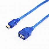5 Pin Mini Usb Erkek - Usb Dişi Kablo 50Cm - Mini Uzatma - 3