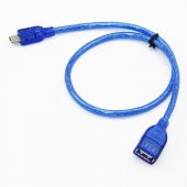 5 Pin Mini Usb Erkek - Usb Dişi Kablo 50Cm - Mini Uzatma - 4