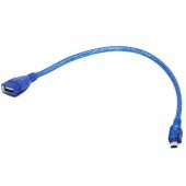 5 Pin Mini Usb Erkek - Usb Dişi Kablo 50Cm - Mini Uzatma - 5