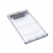 Wozlo 2.5 İnç Sata Usb 2.0 Harddisk Kutusu - Şeffaf - Mini Usb thumbnail 8