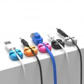 Orico Çapraz Şekilli Silikon Masaüstü Kablo Düzenleyici Gri 5Li N11.237 thumbnail 2