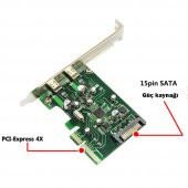 2 Port Pci E Usb 3 1 Type C PCI Ekspres Type C Kart - 3