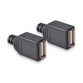 Koodmax-Usb A Dişi Konnektör - Lehim Tipi Plastik - 10Lu Paket thumbnail 2