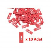 Koodmax-2 Pin 2.54Mm Uzun Tip Dişi Uzun Jumper - Kırmızı Renk - 10 Adet thumbnail 1