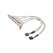 Pc Anakart 9 Pin Header 4 Port Usb 2.0 Dişi Kablo Pci Braketi - 8
