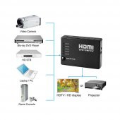 Hdmi Çoklayıcı 5 Port 1080P Hdmi Switch Splitter - Kumandalı - 4