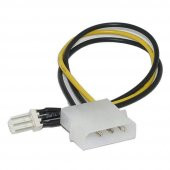 Molex 4 Pin To 3 Pin Erkek Fan Konnektör Soket Çevirici 20Cm - 1