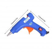 Silikon Tabancası Anahtarlı Sıcak Mum Silikon Tabanca 20 W Mavi thumbnail 4