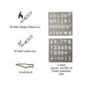 28 Parça Ahşap Kesme Oyma Yakma Kabartma Lehimleme Uç Seti thumbnail 5