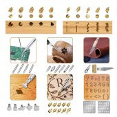 28 Parça Ahşap Kesme Oyma Yakma Kabartma Lehimleme Uç Seti thumbnail 10