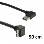 Usb 3.0 Hdd Harddisk Kablosu 270 Derece Dirsek Yüksek Hız 50Cm - 1