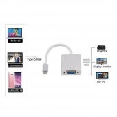 Usb Type C To Vga Çevirici Dönüştürücü Kablo Type-C Macbook - 6