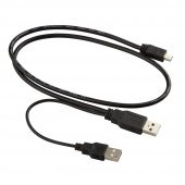 Harici Diskler Için 2 Usb 5 Pin Mini Usb Y Kablo Harddisk Kablosu - 3